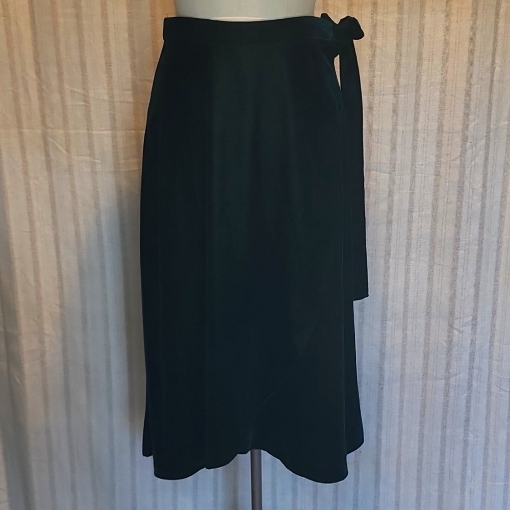 Velvet wrap skirt